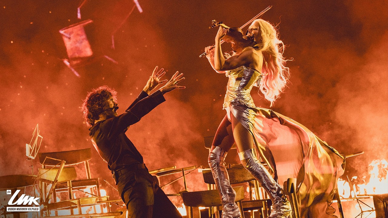 Finland's Linda Lampenius competes in Semi-Final 1