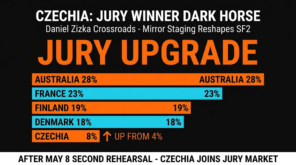 Czechia Eurovision 2026 Crossroads jury winner dark horse odds