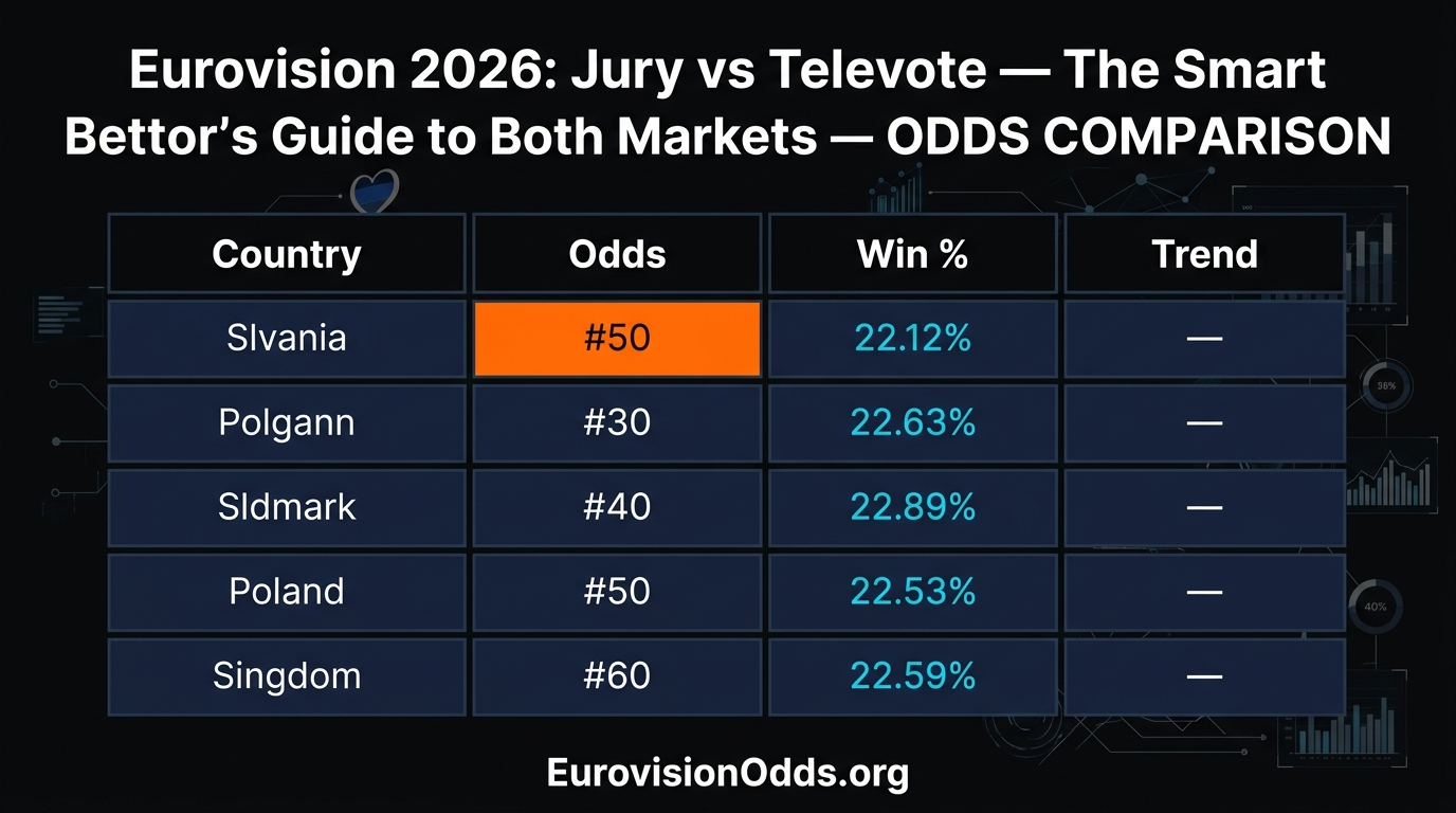 Eurovision 2026: Jury vs Televote — The Smart Bettor's Guide to Both Markets