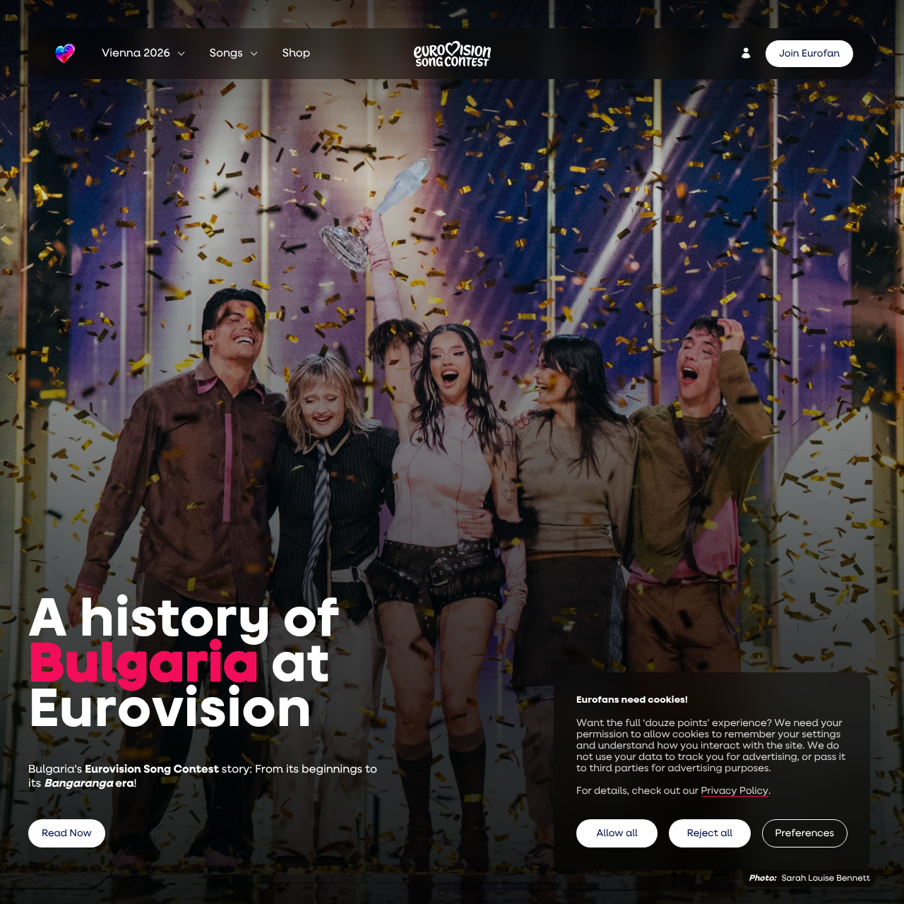 eurovision.tv official history page