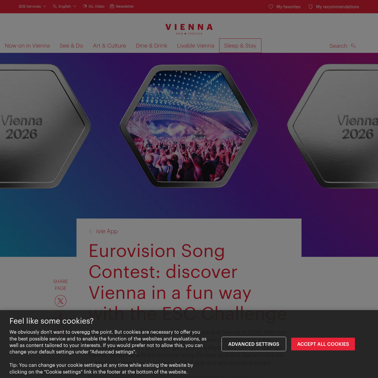 Vienna.info Eurovision Song Contest Challenge page on ivie