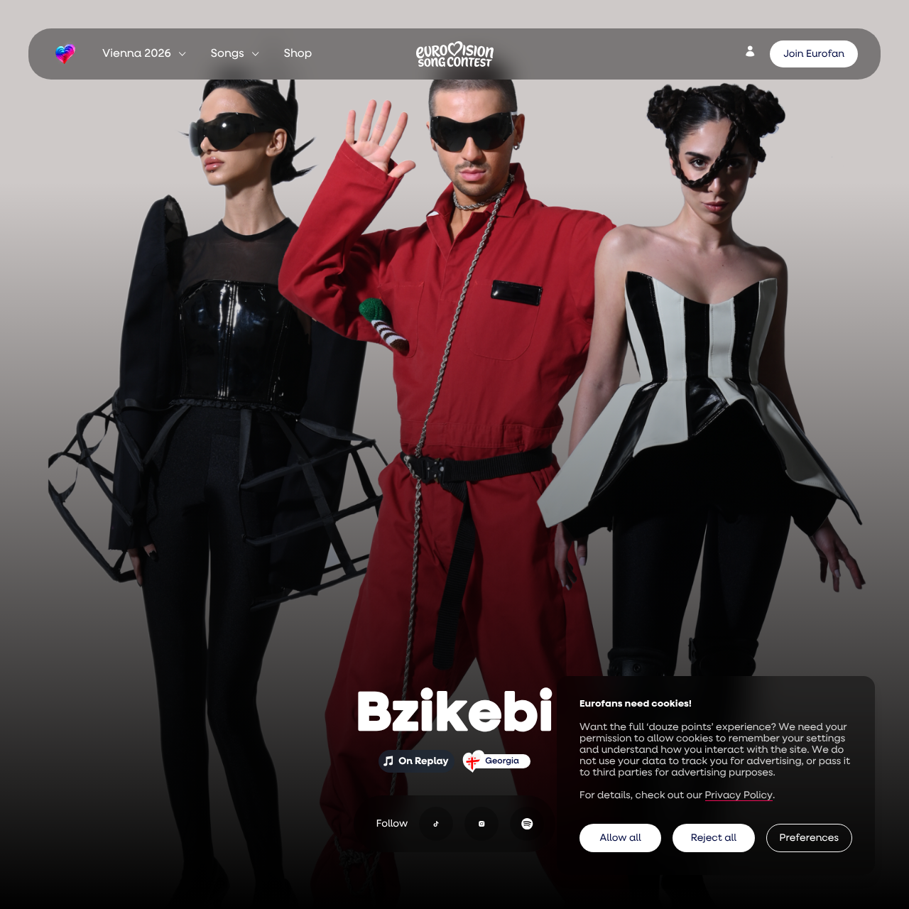 Bzikebi official Eurovision 2026 press photo โ Georgia